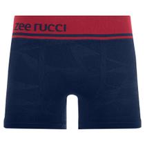 Cueca Boxer Faixa Plus Jacquard Sem Costura Azul