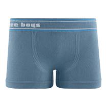 Cueca Boxer Infantil com Detalhe de Listras no Cós sem Costura Acqua Marine