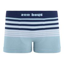Cueca Boxer Infantil Listrada Azul Gelo Cueca Boxer Infantil Listrada Azul Gelo