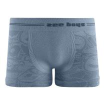 Cueca Boxer Infantil sem Costura em Jacquard Acqua Marine Cueca Boxer Infantil sem Costura em Jacquard Acqua Marine