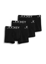 Cueca boxer Jockey ActiveStretch para homens, pacote com 3 unidades, preta, tamanho L Cueca boxer Jockey ActiveStretch para homens, pacote com 3 unidades, preta, tamanho L