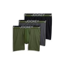 Cueca boxer Jockey Infinite Cool Microfiber Stretch 6 para homens pacote com 3 Cueca boxer Jockey Infinite Cool Microfiber Stretch 6 para homens pacote com 3