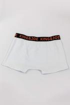 Cueca Boxer King e Joe Neon Branco com Laranja