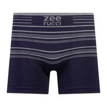 Cueca Boxer Listrada Sem Costura Azul Cueca Boxer Listrada Sem Costura Azul