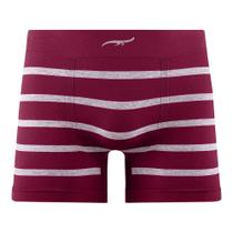 Cueca Boxer Listrada sem Costura Bordô Zee Rucci