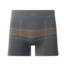 Cueca Boxer Listrada Sem Costura Cinza