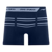 Cueca Boxer Listrada Sem Costura Navy Zee Rucci Cueca Boxer Listrada Sem Costura Navy Zee Rucci