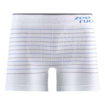 Cueca Boxer Listras Finas sem Costura Branca - Zee Rucci Cueca Boxer Listras Finas sem Costura Branca - Zee Rucci