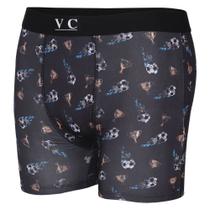 Cueca Boxer Long Estampa Digital VC Black Ball