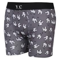 Cueca Boxer Long Estampa Digital VC Rock