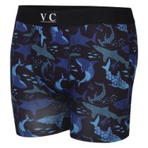 Cueca Boxer Long Estampa Digital VC Sharks