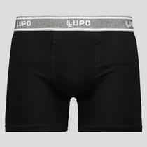 Cueca Boxer Lupo Basic Algodão com Elastano Preta
