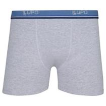 Cueca Boxer Lupo Plus Size Algodão com Elastano 00653 - Cor Cinza