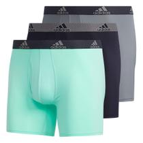 Cueca boxer masculina Adidas, pacote com 3 unidades, Pulse Mint Green L Cueca boxer masculina Adidas, pacote com 3 unidades, Pulse Mint Green L