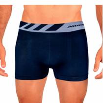 Cueca Boxer Masculina Básica Microfibra Azul - Altomax