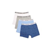 Cueca boxer masculina Calvin Klein, pacote com 4, azul, cinza, branca