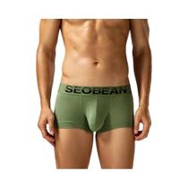 Cueca boxer masculina de algodão absorvente de suor confortável e respirável Seobean