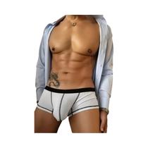 Cueca boxer masculina de alta elasticidade e bolsos grandes, shorts masculinos da moda