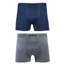 Cueca Boxer Masculina DelRio Rio Man Sem Costura 2 Peças - BX5418