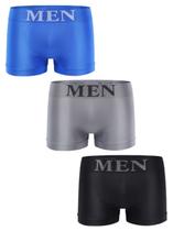 Cueca Boxer Masculina - Kit com 3 Cuecas Lisas Variadas