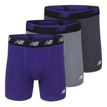 Cueca boxer masculina New Balance Mesh 5 No Fly (pacote com 3)