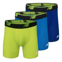 Cueca boxer masculina New Balance Mesh 5 No Fly (pacote com 3)