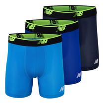 Cueca boxer masculina New Balance Mesh 5 No Fly (pacote com 3)