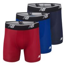 Cueca boxer masculina New Balance Mesh 5 No Fly (pacote com 3)