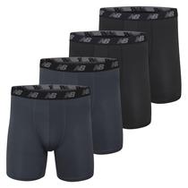 Cueca boxer masculina New Balance Standard 5 Performance, pacote com 4