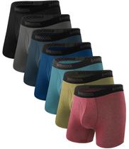 Cueca boxer masculina respirável BAMBOO COOL com mosca