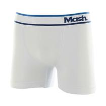 Cueca Boxer Microfibra Sem Costura Branco Mash
