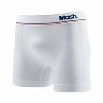 Cueca Boxer Microfibra Texturizada Sem Costura Branco Mash