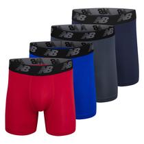 Cueca boxer New Balance 5 Performance para homens GG (pacote com 4)