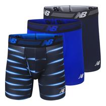 Cueca boxer New Balance 6 para homens, pacote com 3 unidades, tamanho M