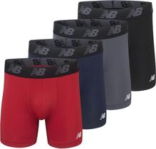 Cueca boxer New Balance masculina Pigment/vermelha equipa/chumbo/preta S
