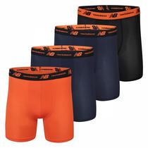 Cueca boxer New Balance Mesh 5" para homens (pacote com 4) média