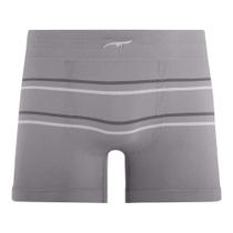 Cueca Boxer Plus Size Listrada sem Costura Névoa Cueca Boxer Plus Size Listrada sem Costura Névoa