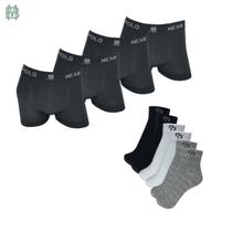 Cueca Boxer Polo Wear Kit Com 4 + Meia Rp Confort - Por Cor