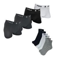 Cueca Boxer Polo Wear Kit Com 4 + Meia Rp Confort - Por Cor