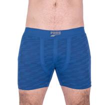 Cueca Boxer Puma Basic Logo Sem Costura Azul