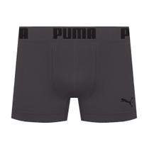 Cueca Boxer Puma Sem Costura Masculina - Chumbo e Preto