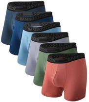 Cueca boxer respirável BAMBOO COOL para homem, pacote com 6 L