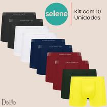 Cueca Boxer Selene Masculina Kit com 10 Sem Costura e Conforto