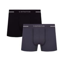 Cueca Boxer sem costura em poliamida kit com 2 Selene