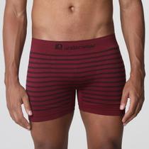 Cueca Boxer Sem Costura Liso Vinho Melange - Id Casual