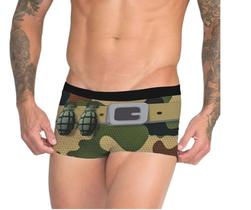 Cueca Boxer Sensual Militar Pimenta Sexy