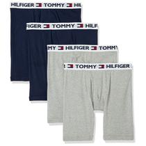 Cueca boxer Tommy Hilfiger de 4 bolsos para homens cinza/azul marinho GG