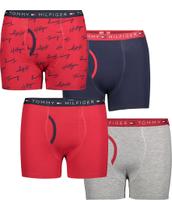 Cueca Boxer Tommy Hilfiger Infantil (6-7 anos) - Pacote com 4