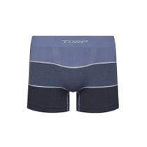 Cueca Boxer Torp Microfibra Sem Costura Texturada Cor Azul