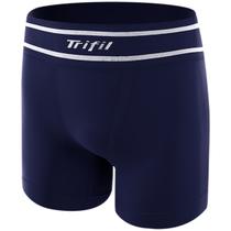 Cueca Boxer Trifil Listra Sem Costura Elástico Masculina - Marinho